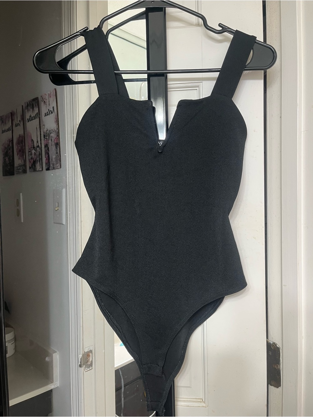 Black Nasty Gal Girls' One-Piece Bodysuit - Classic Black Worn Once